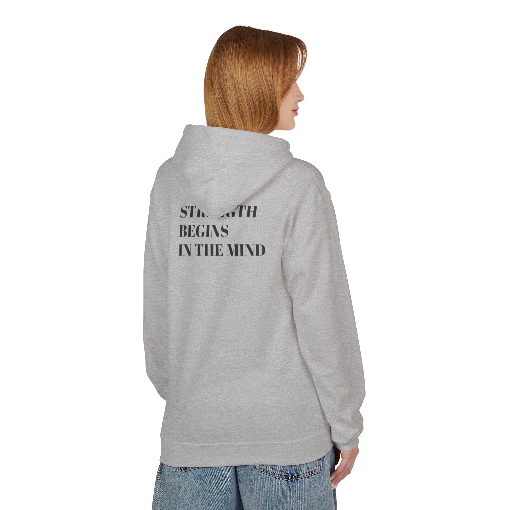 Strength Begins in the Mind Motivation Hoodie