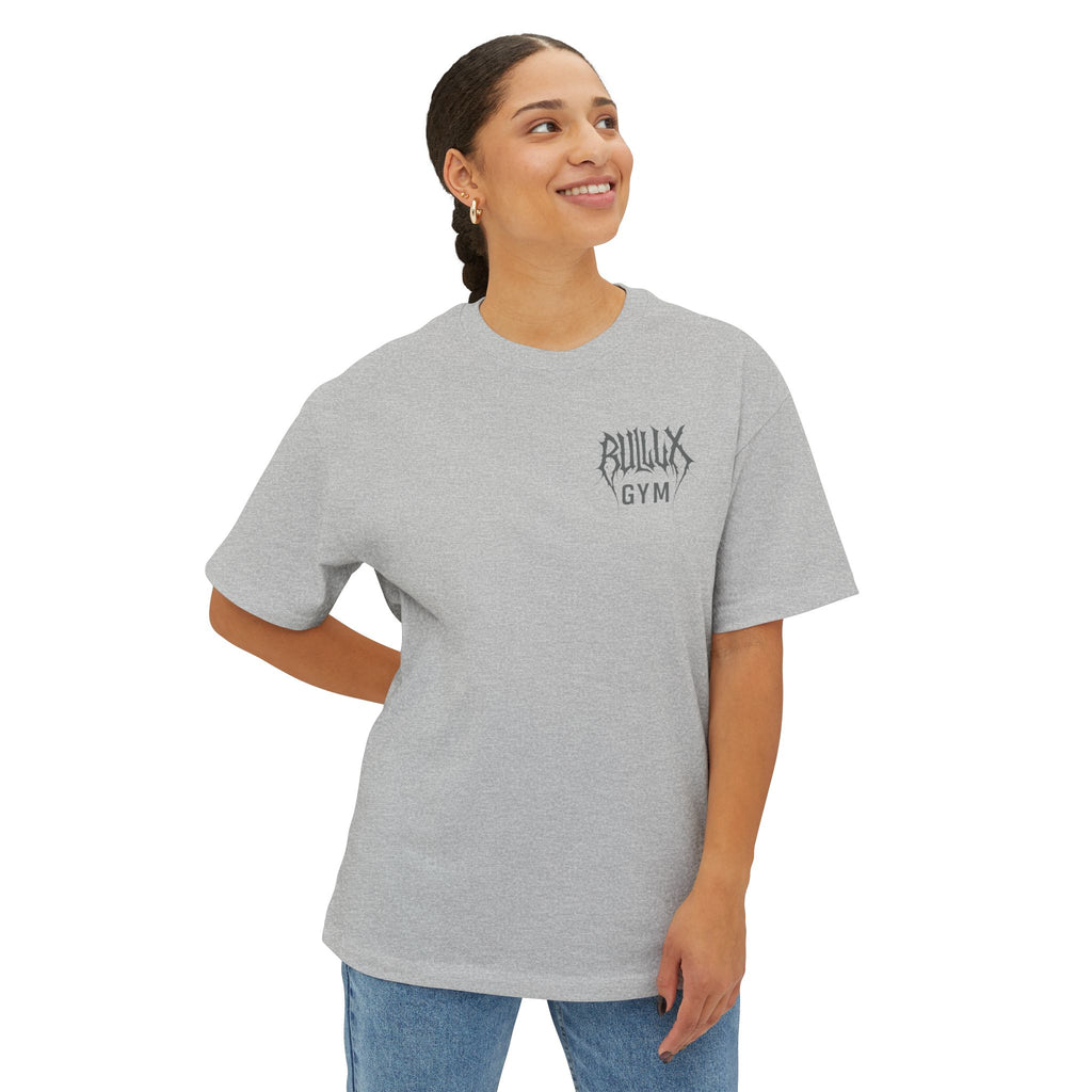 Gym Tee — "Bullux Gym" Oversized Boxy Workout Shirt