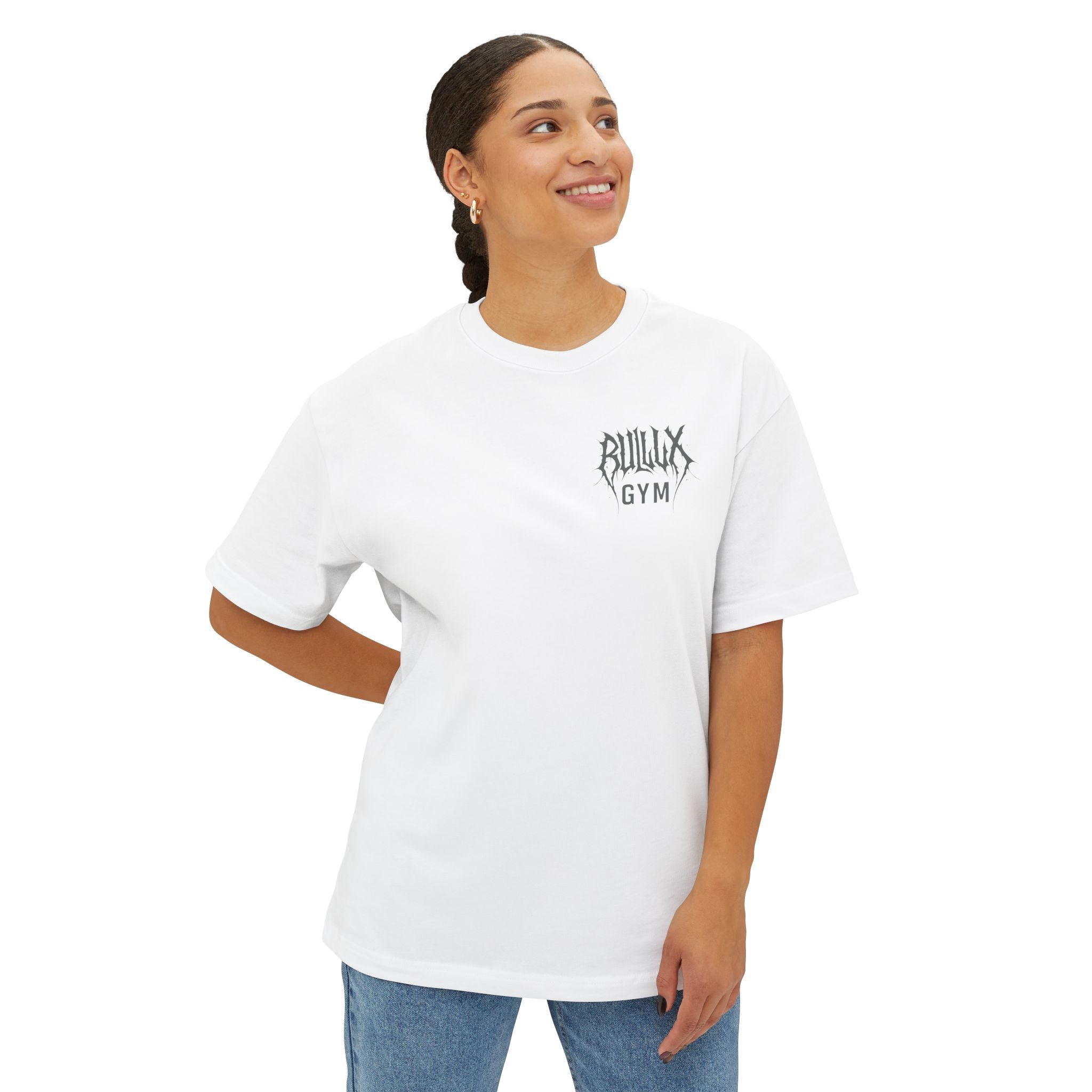 Gym Tee — "Bullux Gym" Oversized Boxy Workout Shirt