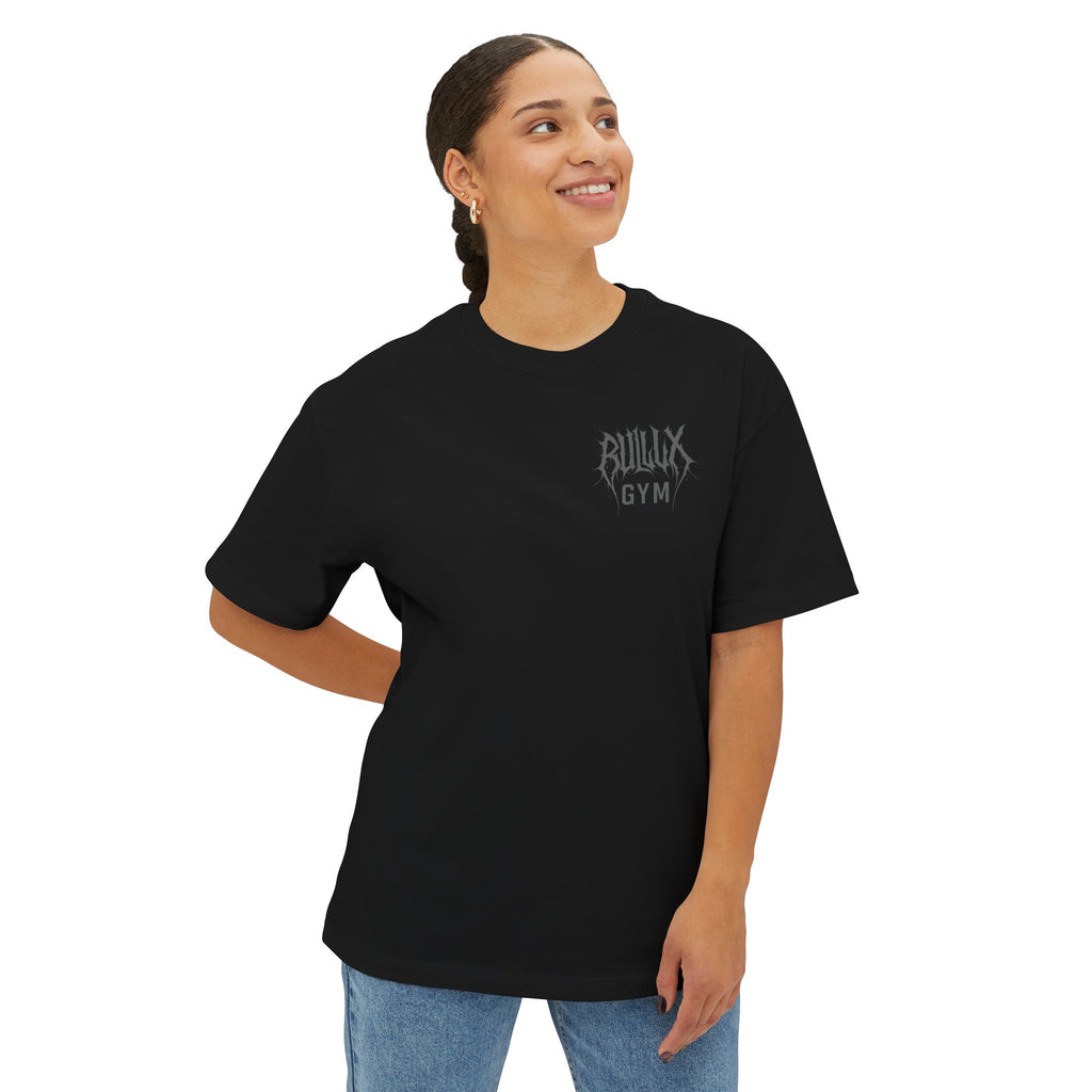 Gym Tee — "Bullux Gym" Oversized Boxy Workout Shirt
